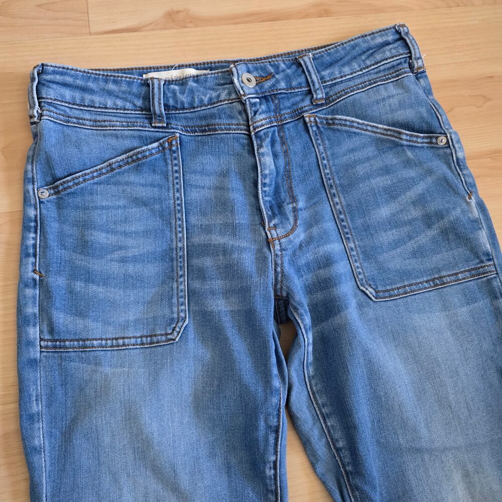 Anthropologie Pilcro Slim Boyfriend Jeans Size 28 Ankle Mid-Rise Patch Pocket - Picture 5 of 12